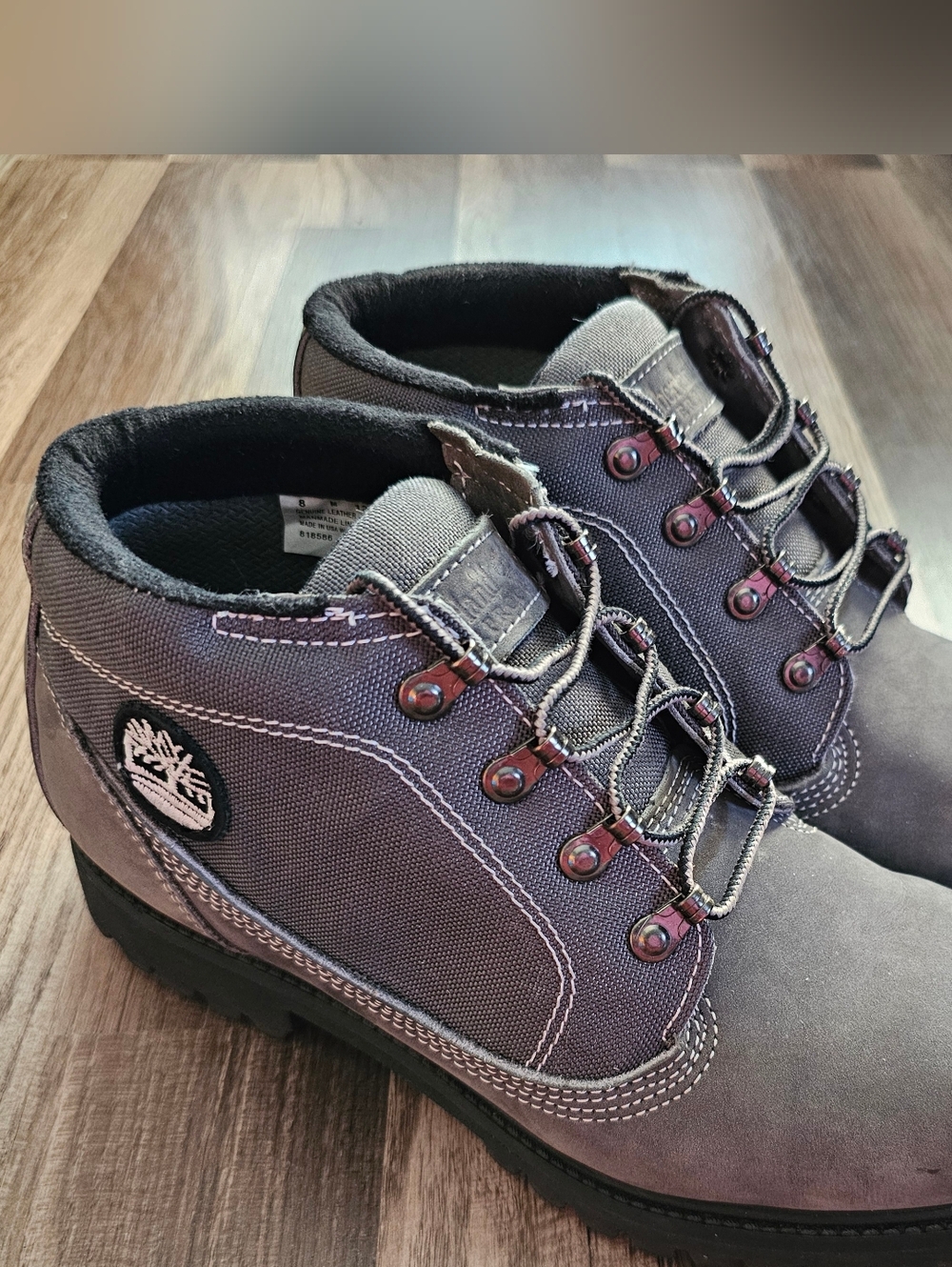 Timberland Gray and Black Waterproof Ankle Boots